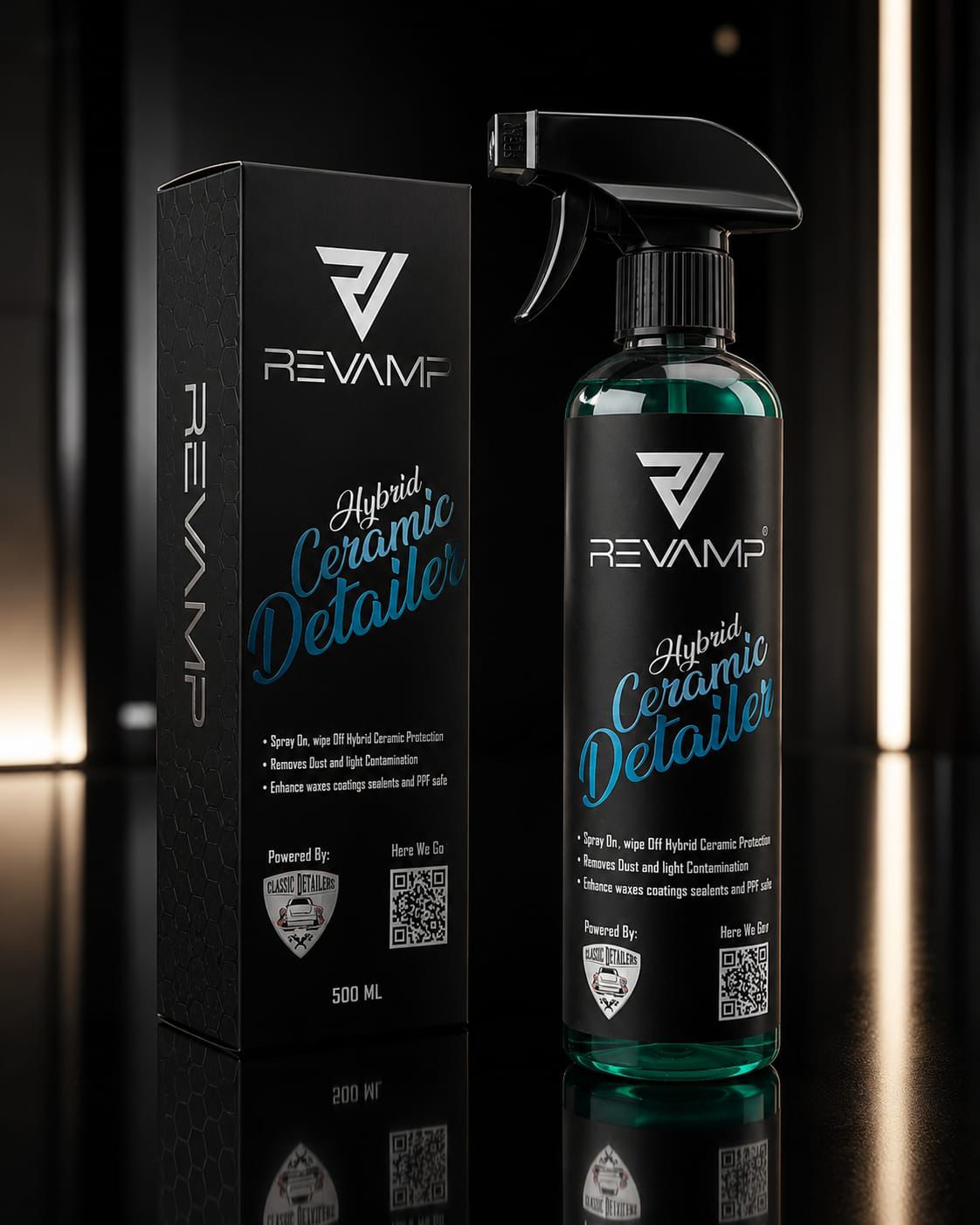 REVAMP HYBIRD CERAMIC DETAILER SPRAY ( PREMIUM SPRAY-ON CARS HIGH-GLOSS SHINE FOR CARS )
