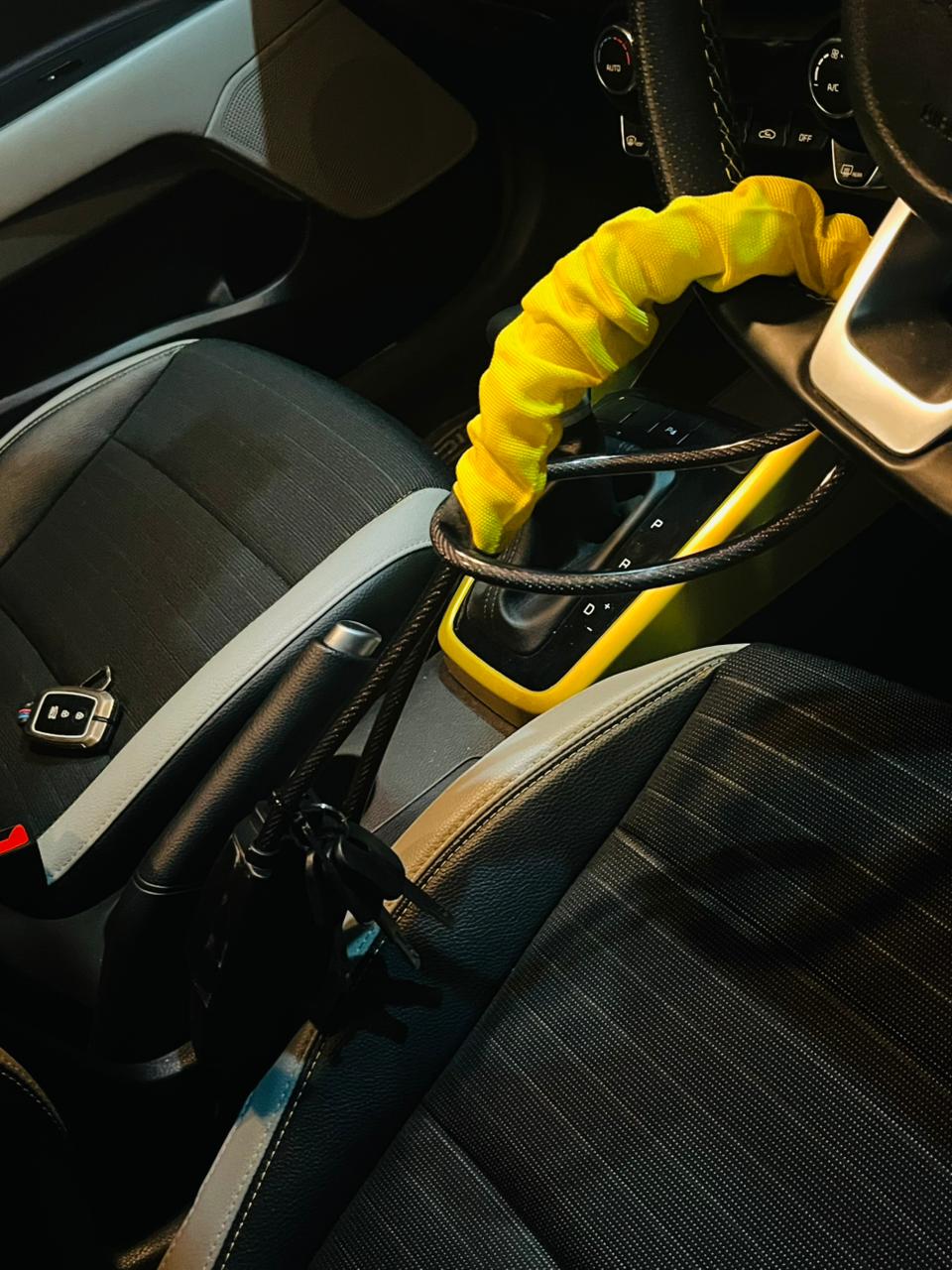 HEAVY-DUTY SEAT BELT STEERING WHEEL LOCK