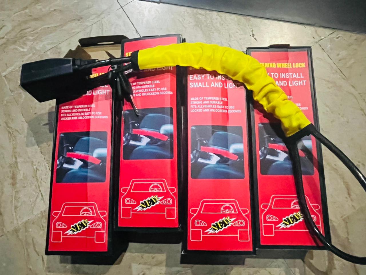 HEAVY-DUTY SEAT BELT STEERING WHEEL LOCK