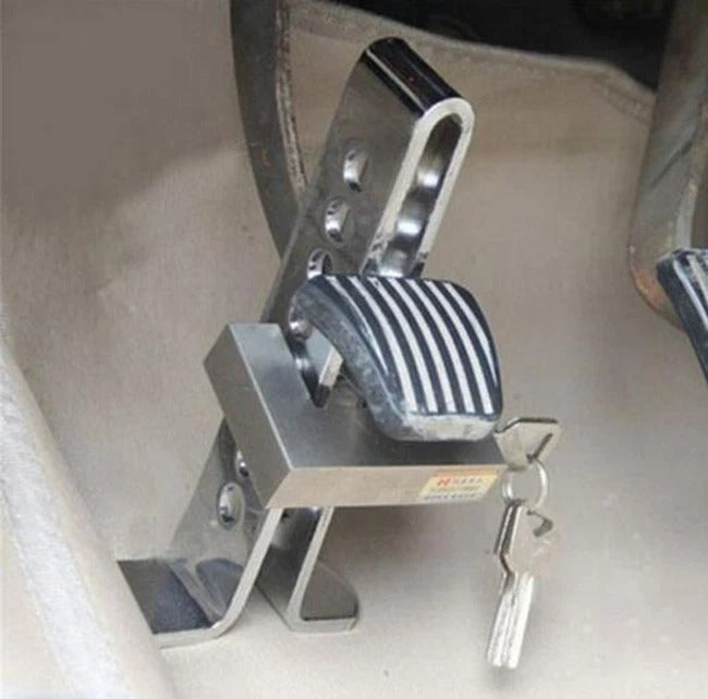 Heavy-Duty Car Pedal Lock – Anti-Theft Brake & Clutch Security Device | Universal Fit