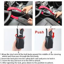 HEAVY-DUTY SEAT BELT STEERING WHEEL LOCK